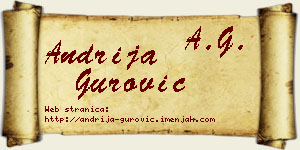 Andrija Gurović vizit kartica